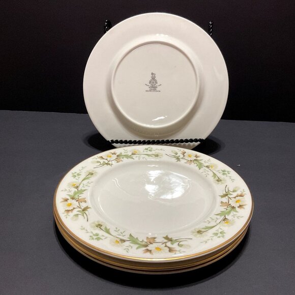 VTG ROYAL DOULTON SALAD PLATES CLAIRMONT ENGLISH TRANSLUCENT CHINA LOT OF 4 - Picture 2 of 3